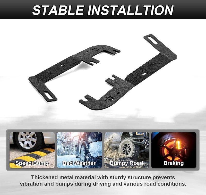 ROMELACK Hood Mount Brackets Ditch Light Pods Bracket Heavy Duty Steel Compatible with Chevrolet Colorado Fit GMC Canyon 2023-2025 - Image 3